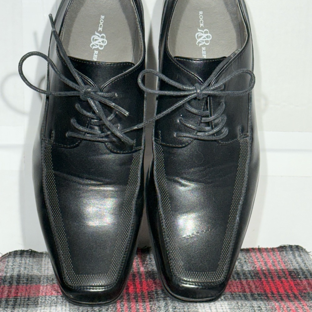 Kohl's Rock Republic Black Dress Shoes Mens 9.5 Med Oxford Style